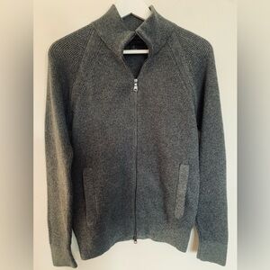 Banana Republic Gray Zip Cardigan Sweater